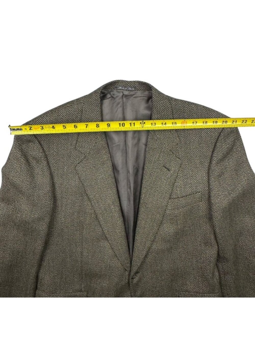 Corneliani Men's 100% Wool Tweed 2-Button Blazer Gray Herringbone • Italy • 42R - Picture 7 of 13